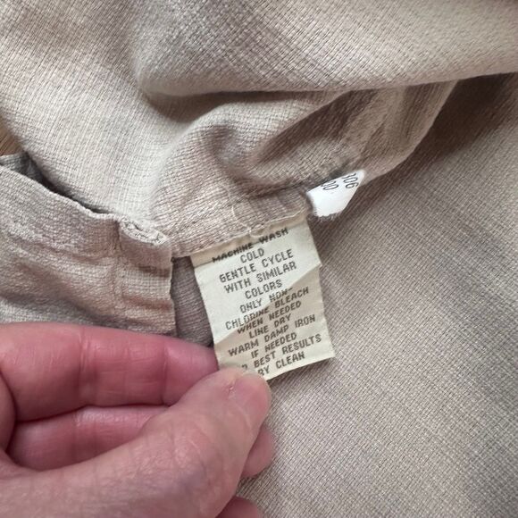 Island Republic Silk Blend Shirt XXL Beige Short Sleeve 55% Silk Button Up - Picture 7 of 7